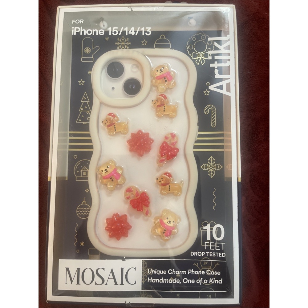 ARTIKL MOSAIC iPhone Case Fit iPhone 15/14/13 Christmas Resin Charms DACHSHUND